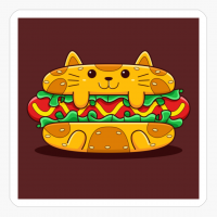 Cute Cat Kawaii Hotdog