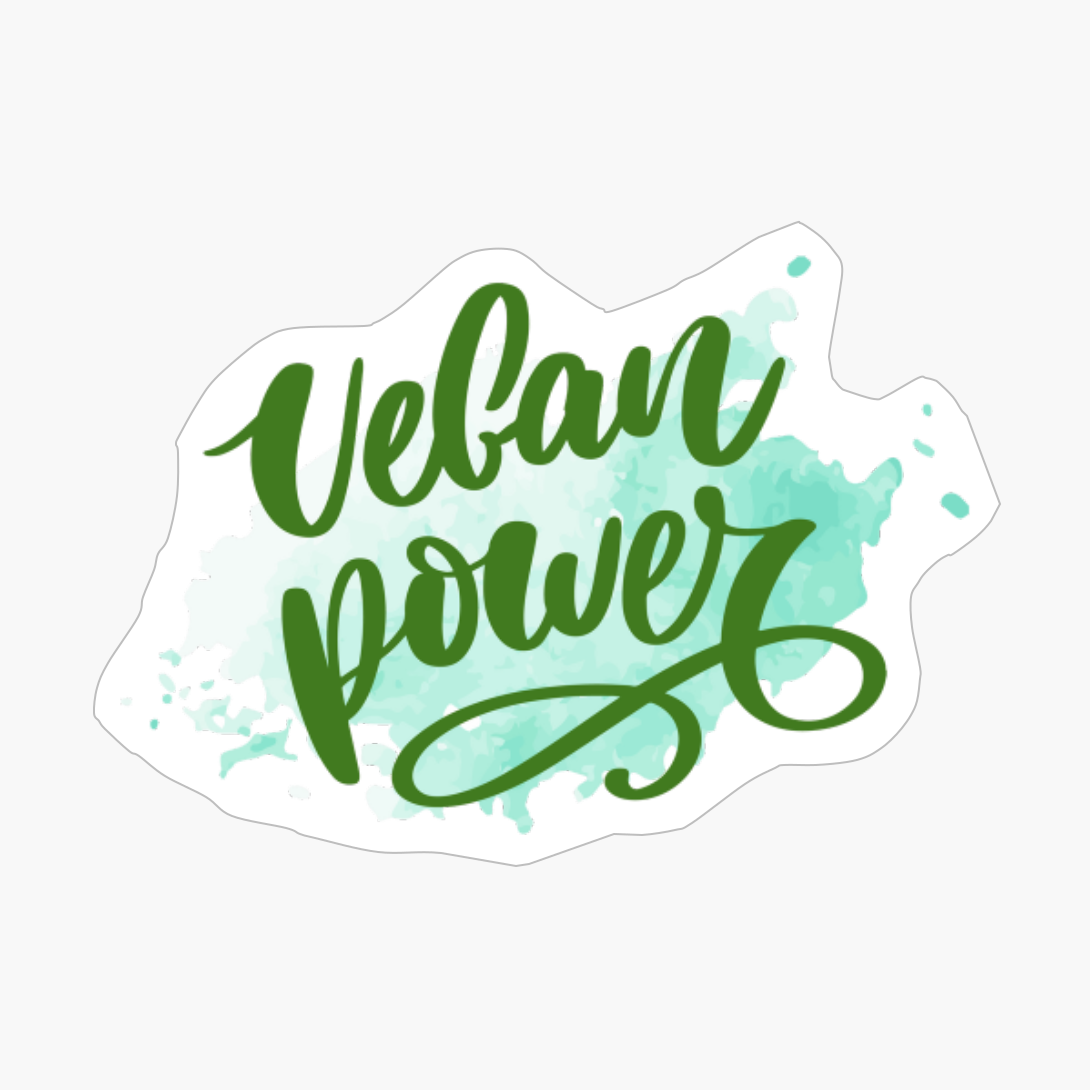 Vegan Power! - A Cute Gift For A Vegan Or A Vegetarian Who Loves Cute Animals!