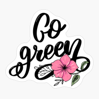 Go Green! - A Cute Gift For A Vegan Or A Vegetarian Who Loves Cute Animals!