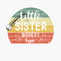 Little Sister Biggest Fan - Baseball Sunset Design