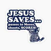 Funny Jesus Hockey