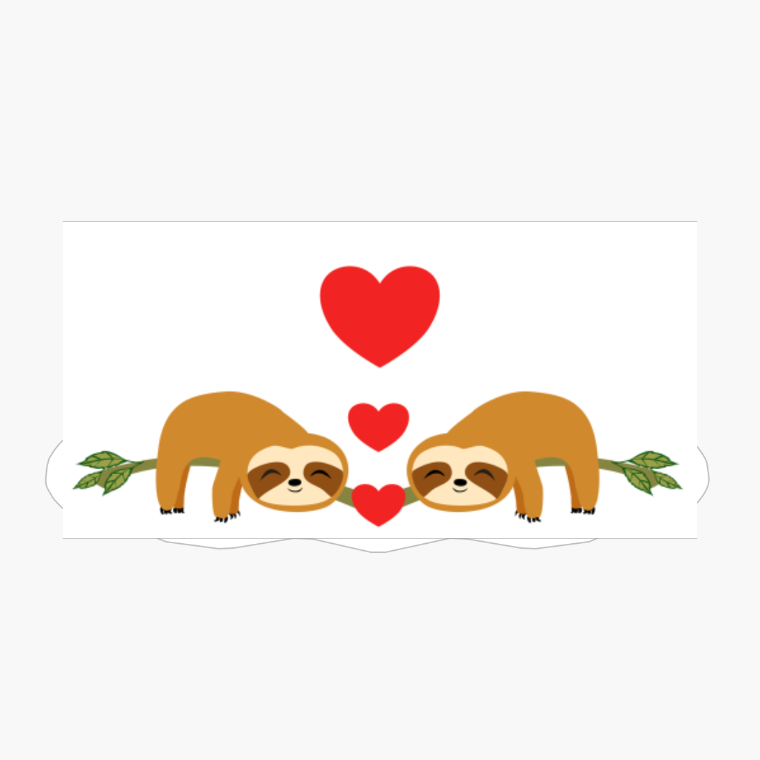 Sloths In Love, Valentins Day, Sloth Love