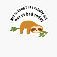 Not To Brag But I Totally Got Out Of Bed Today, Cute Sloth