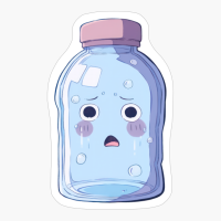 Worried Water Bottle - Anime