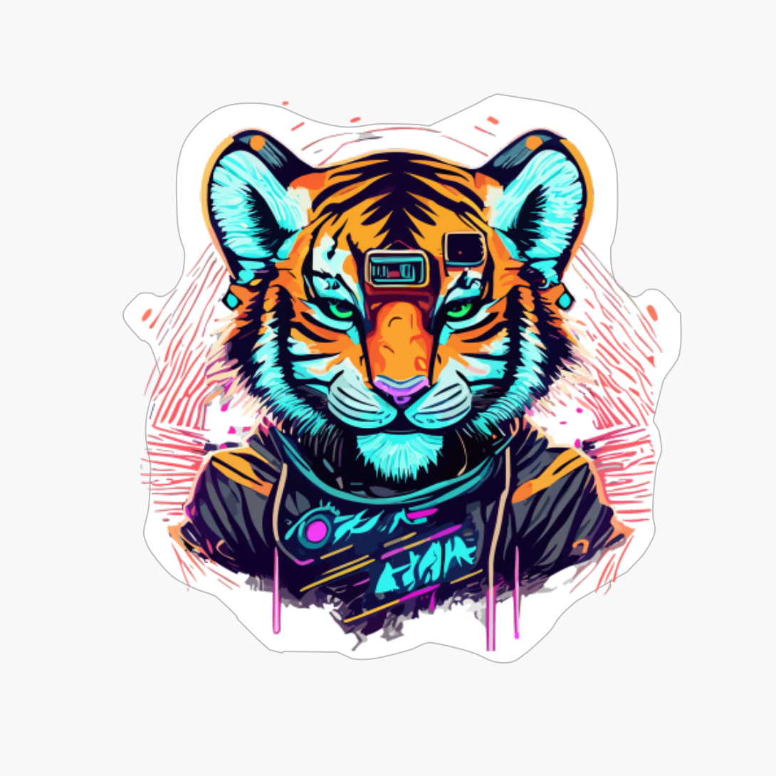 Cyberpunk Tiger