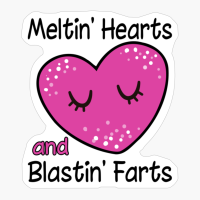 Funny Hot Pink Heart Kawaii Melting Hearts And Blasting Farts