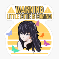 Black Hair Cutie. Anime Suge. Anime Car Warning. Black Version.