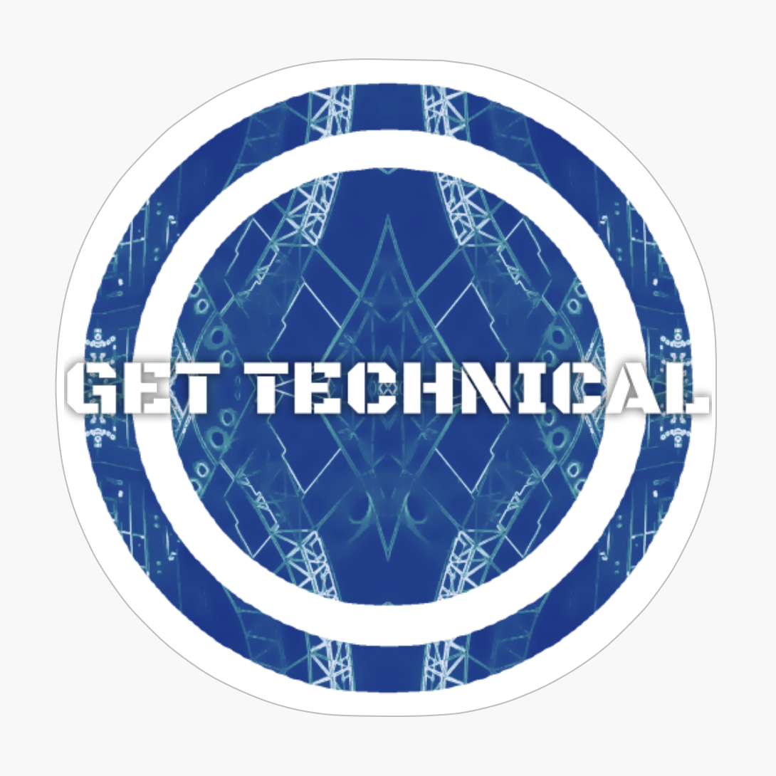 Get Technical (Blue) #3 Geomatric Line Pattern