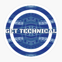 Get Technical (Blue) #6 Geomatric Line Pattern