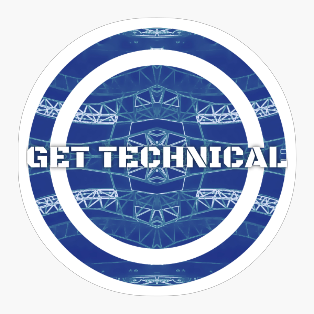 Get Technical (Blue) #6 Geomatric Line Pattern