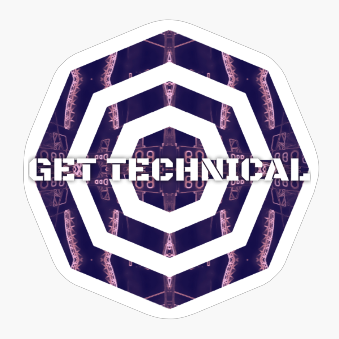 Get Technical (Purple) #5 Geomatric Line Pattern