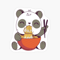 Ramen Panda Bear Eating Noodles Cute Kawaii Animal Lovers