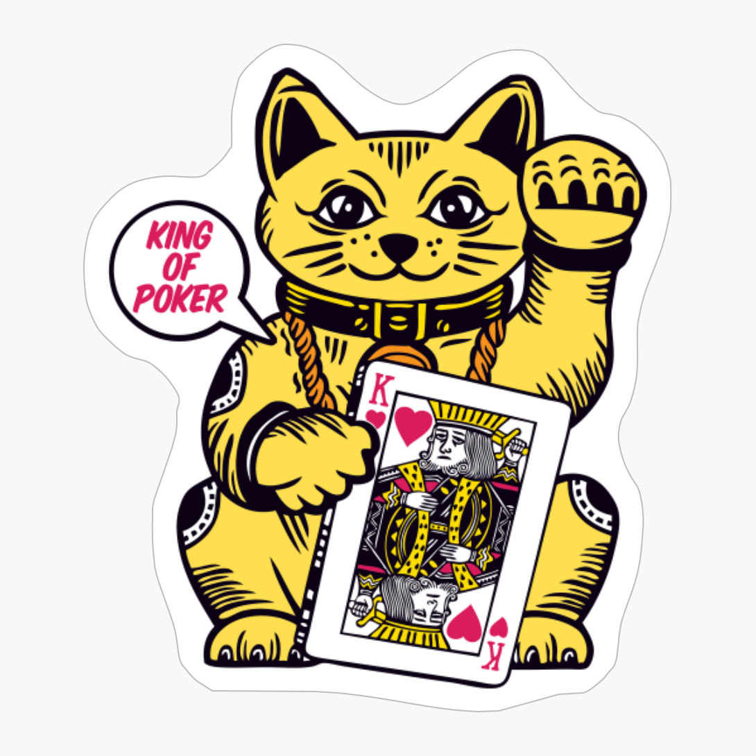 Lucky Cat King Poker Card Maneki-neko