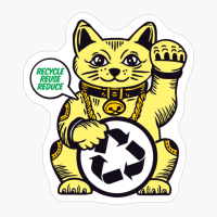 Lucky Cat Recycle Ruse Reduce Maneki-neko