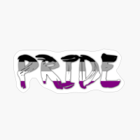 Asexual Pride Flag Typography
