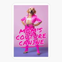 Golden Retriever Girl In Pink: "Mom's Couture Canine"