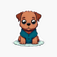 Cute And Adorable Cartoon Puppy With Big Eyes