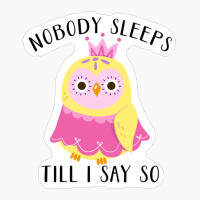 Baby Girl Pink Owl Sleep Deprived New Parent Joke