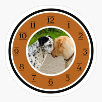 Dog Lovers Clock With Numbers