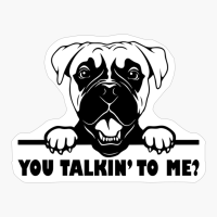 You Talkin To Me Boxer Dog