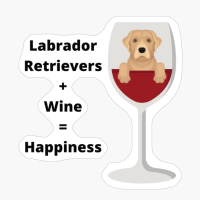 Cute Brown Labrador Red Wine Glass