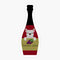 Cute French Bulldog Wine Frenchie Red Wine Bottle