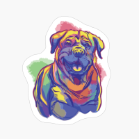 Colorful Rottweiler Dog