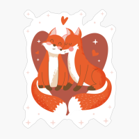 Foxes In Love, Happy Valentine Quote