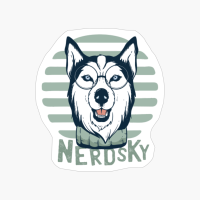 Nerdsky Husky Dog Wearing Glasses Funny