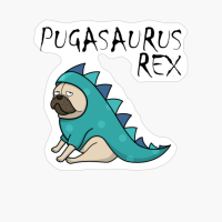Pugasaurus Rex Funny Dog Lover Pug Dinosaur