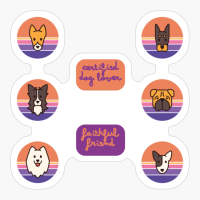 Cute Retro Dog Breeds - With Quotes Six Pack