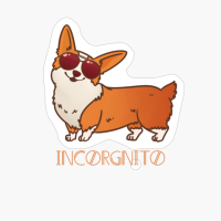 Funny Corgi Incorgnito Dog Pun Cute Pet
