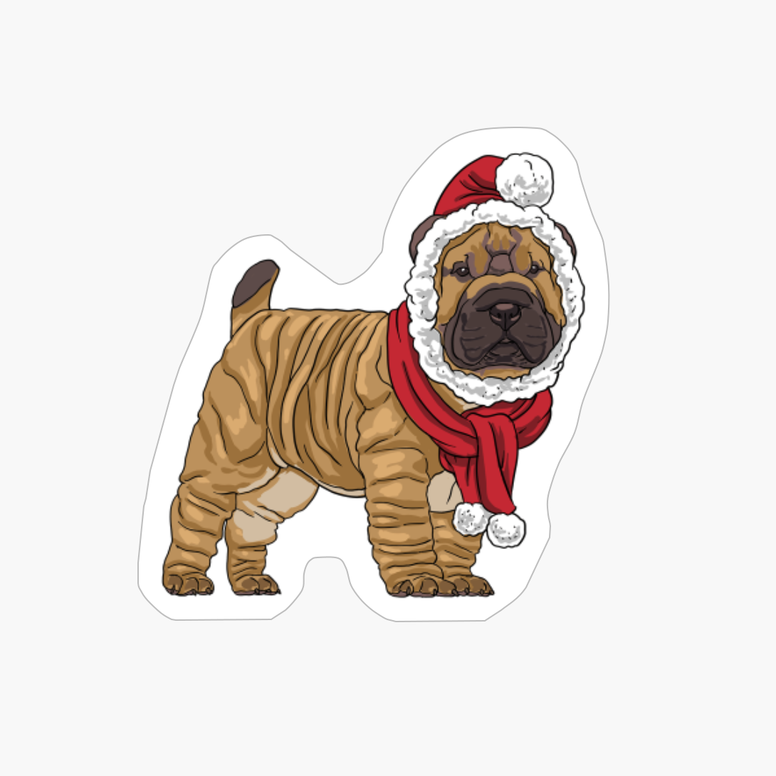 Shar Pei Christmas Dog Santa Xmas Gifts