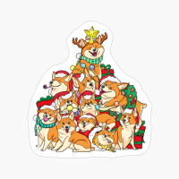 Corgi Christmas Dog Tree Dog Santa Xmas Gifts