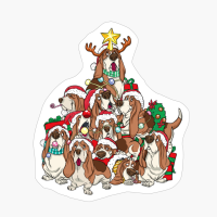 Basset Hound Christmas Dog Tree Dog Santa Xmas Gifts