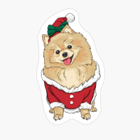 Pomeranian Christmas Dog Santa Xmas Gifts
