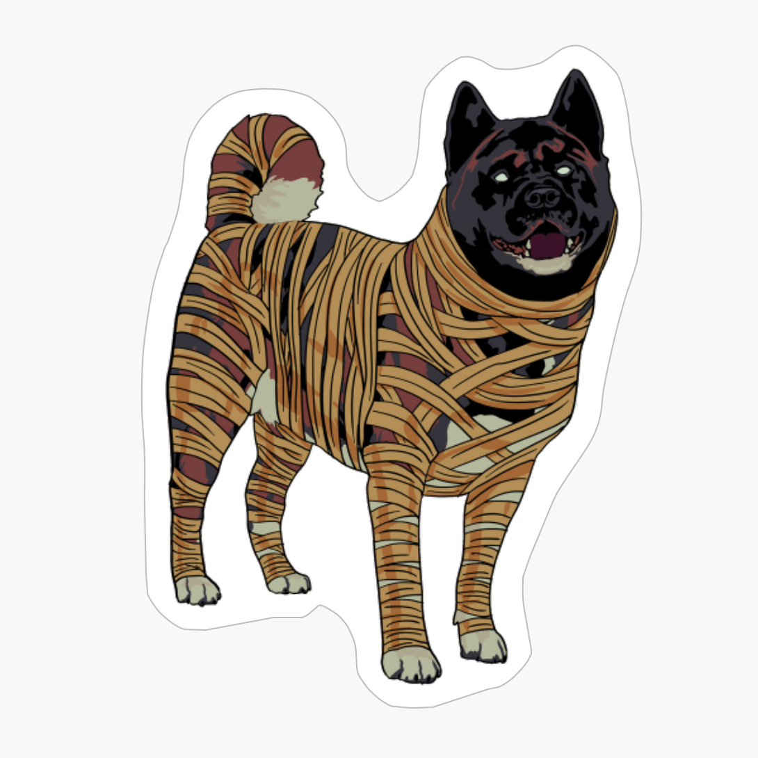 Akita Dog Mummy Halloween Costume Dog Lovers