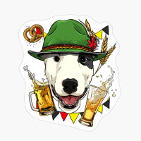 Bull Terrier Oktoberfest Dog Lederhosen German Beer Fest