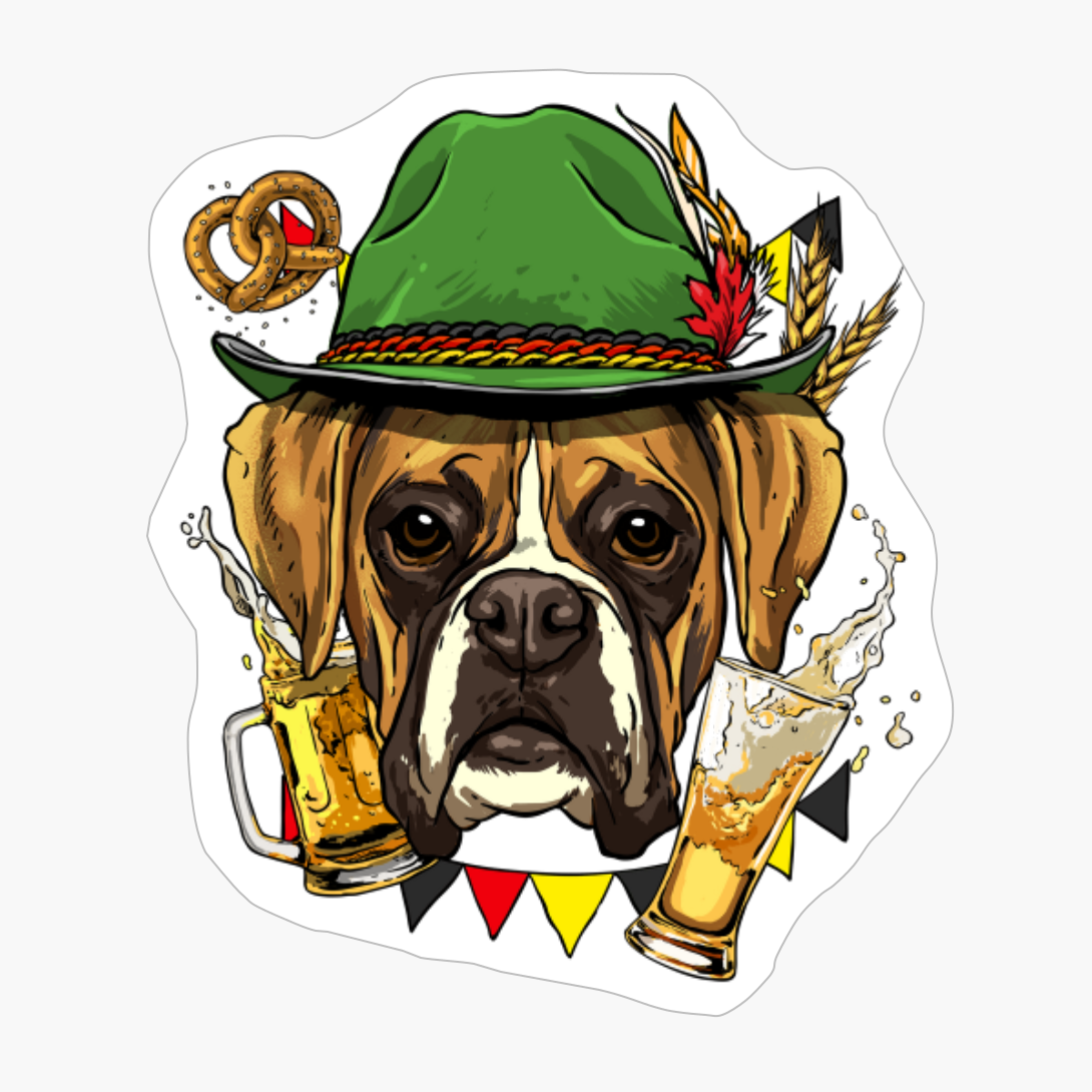 Boxer Oktoberfest Dog Lederhosen Gift German Beer Fest