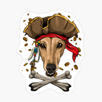 Greyhound Pirate Dog Halloween Jolly Roger Gift