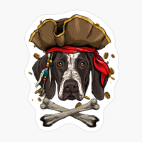 German Shorthaired Pointer Pirate Dog Halloween Jolly Roger