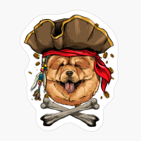 Chow Chow Pirate Dog Halloween Jolly Roger Gift