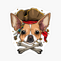 Chihuahua Pirate Dog Halloween Jolly Roger Gift