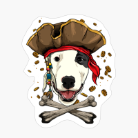 Bull Terrier Pirate Dog Halloween Jolly Roger Gift