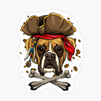 Boxer Pirate Dog Halloween Jolly Roger Gift