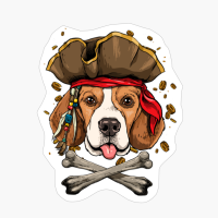 Beagle Pirate Dog Halloween Jolly Roger Gift