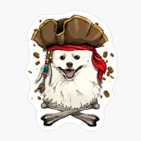 American Eskimo Pirate Dog Halloween Jolly Roger Gift