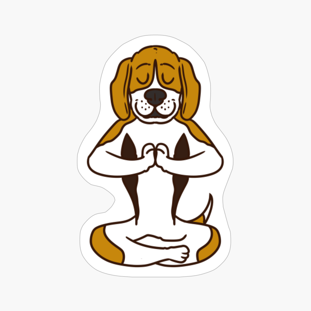Beagle Yoga Namaste Spiritual Meditation Chakra
