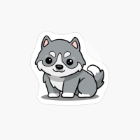 Cute Kawaii Siberian Husky Chibi Dog Lover Gift Idea