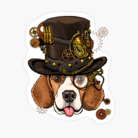 Steampunk Beagle Dog Shirt Steampunk Lovers Gift